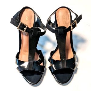 Aldo Patent Leather T strap heels